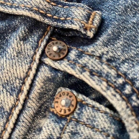 Free People We The Free Zip It Up Denim Mi… - Picture 4 of 6